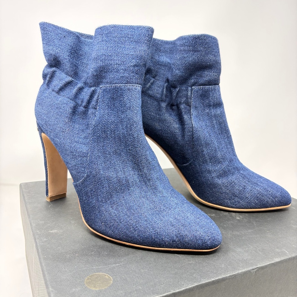 Laurence Dacade Paris Steven Bootie Blue Denim Women’s 8.5 EU 39